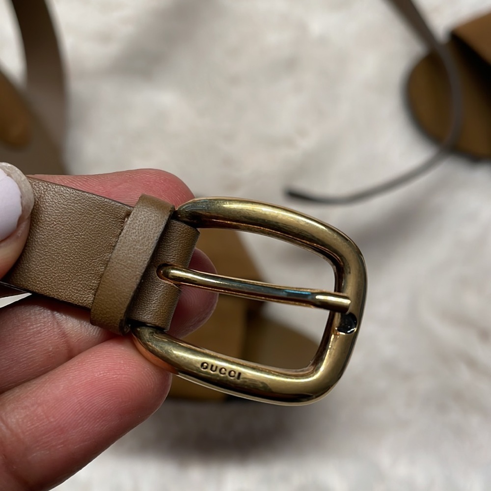 NWT GUCCI candy crossover high heel sandal in brown size 39 - Picture 4 of 9